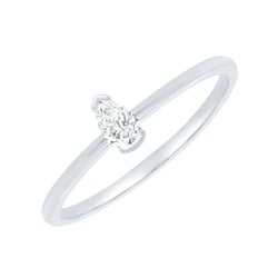 Minimalistický prsteň zo zlata s lab-grown pear diamantom Valentin