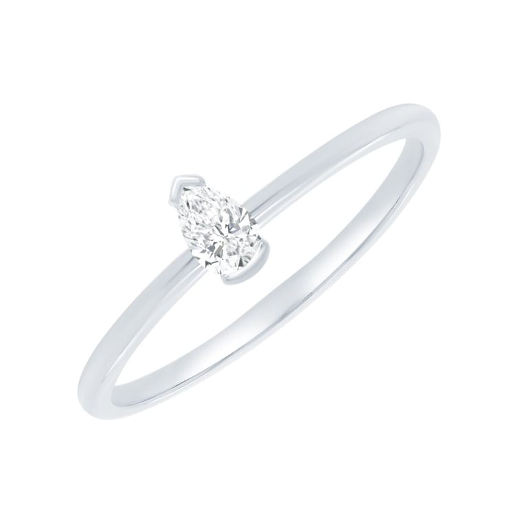 Minimalistický prsteň zo zlata s lab-grown pear diamantom Valentin 162508