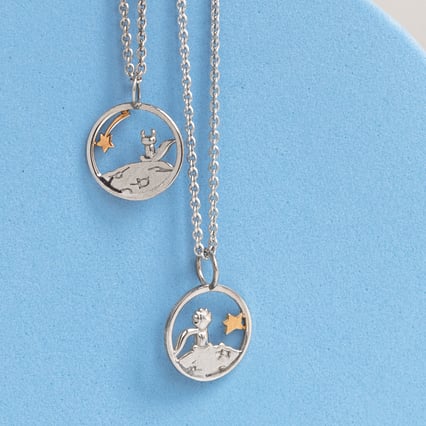 Strieborný vykrojený prívesok s líškou Malý princ