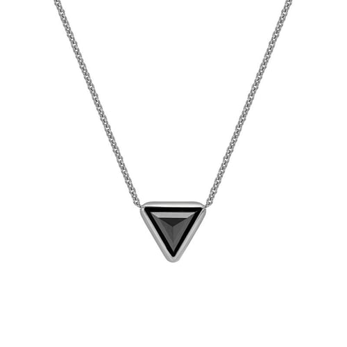 Zlatý náhrdelník s čiernym triangle diamantom Agila