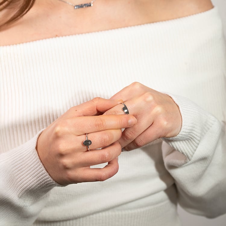 Strieborný prsteň so skrytým slonom Malý princ 150629