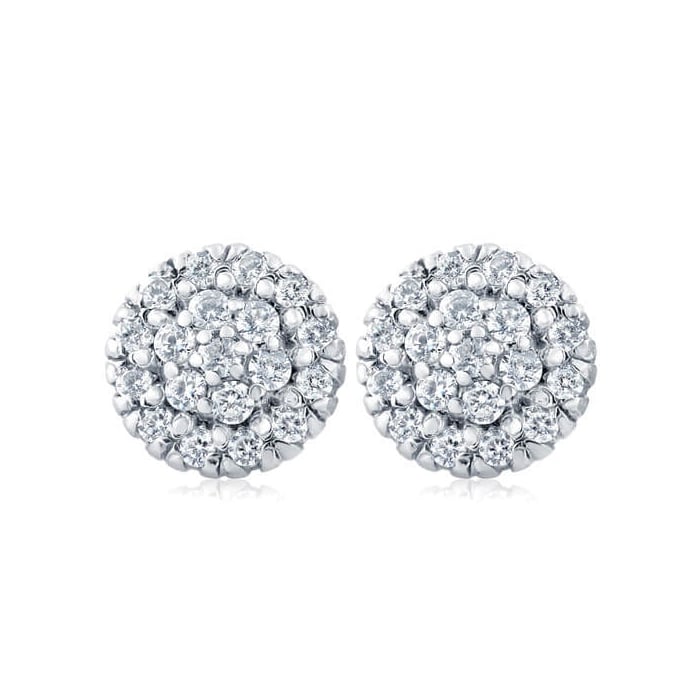 Diamantové zlaté náušnice