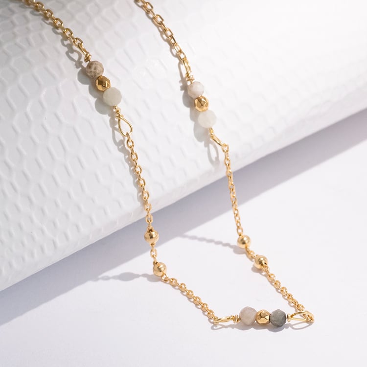 Strieborný pozlátený náramok so smaragdovými korálkami Amali 115677