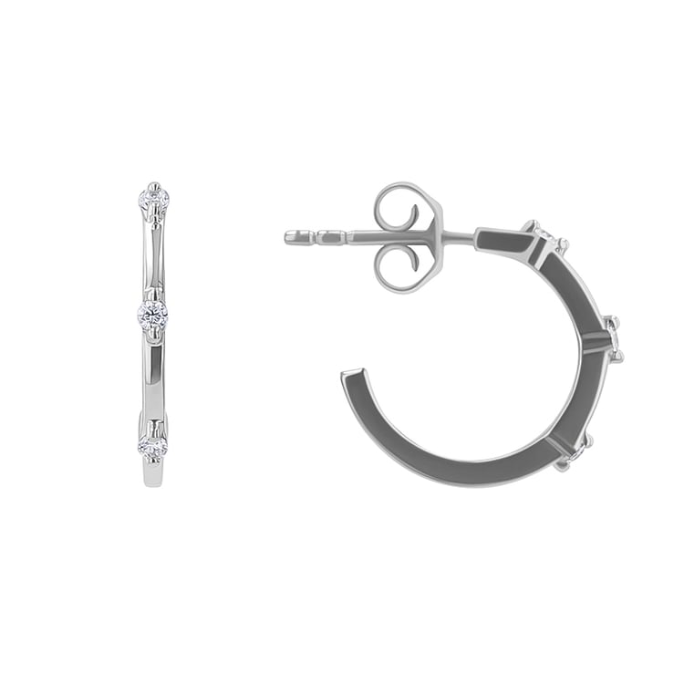 Kruhové náušnice s diamantmi Odina 134395