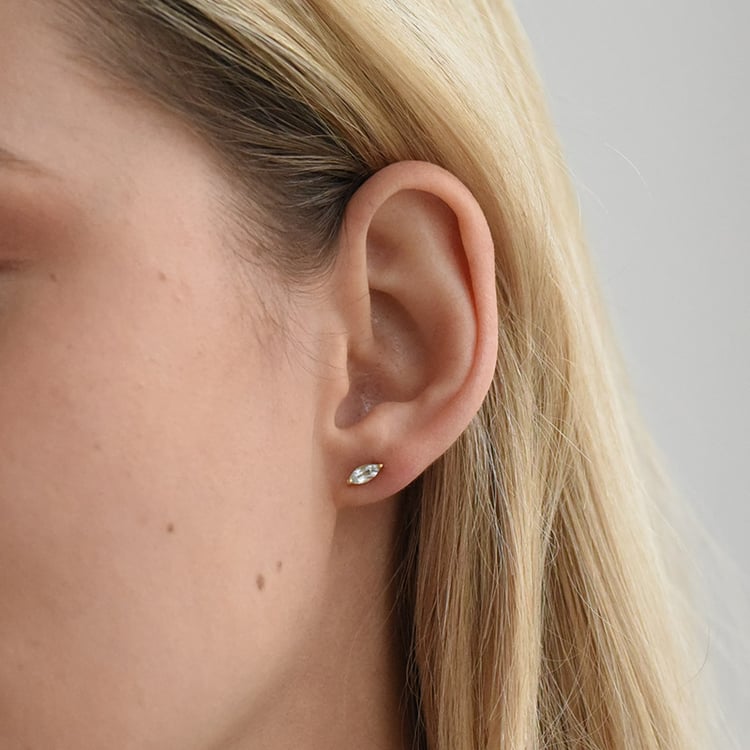 Akvamarínovej náušnice zo striebra 73053