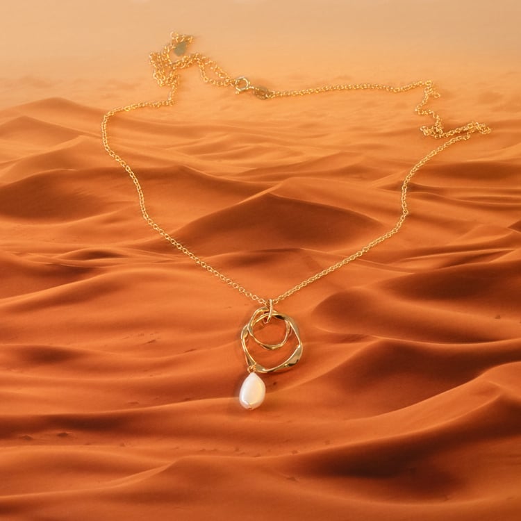 Pozlatená kolekcia s perlami Coles 101277