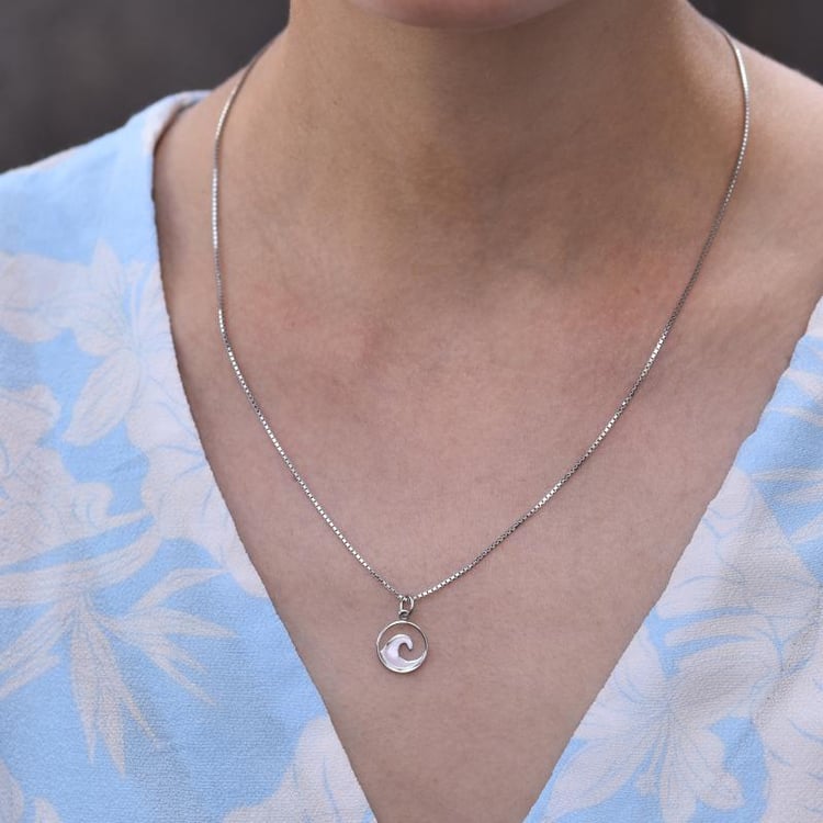 Strieborný prívesok v tvare vlny Surf 45243