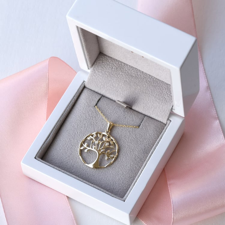 Strieborný strom života s lab-grown diamantmi Evanthe 104232