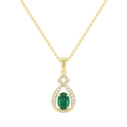 Prívesok so smaragdom a diamantmi Lucia