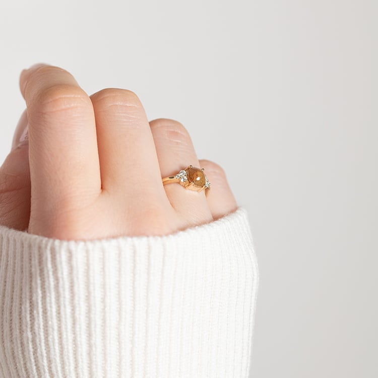 Zlatý prsteň so salt and pepper diamantom Mirko 151896