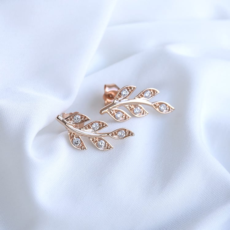 Diamantové lístky ze zlata 85104