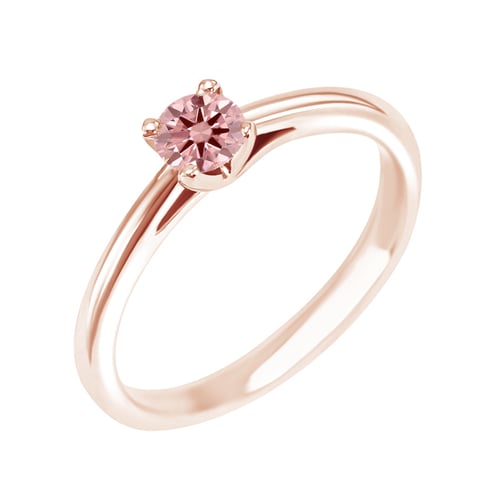 Zásnubný prsteň s certifikovaným fancy pink lab-grown diamantom Katya