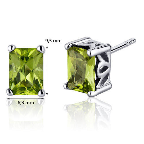 Strieborné olivínové náušnice 4212