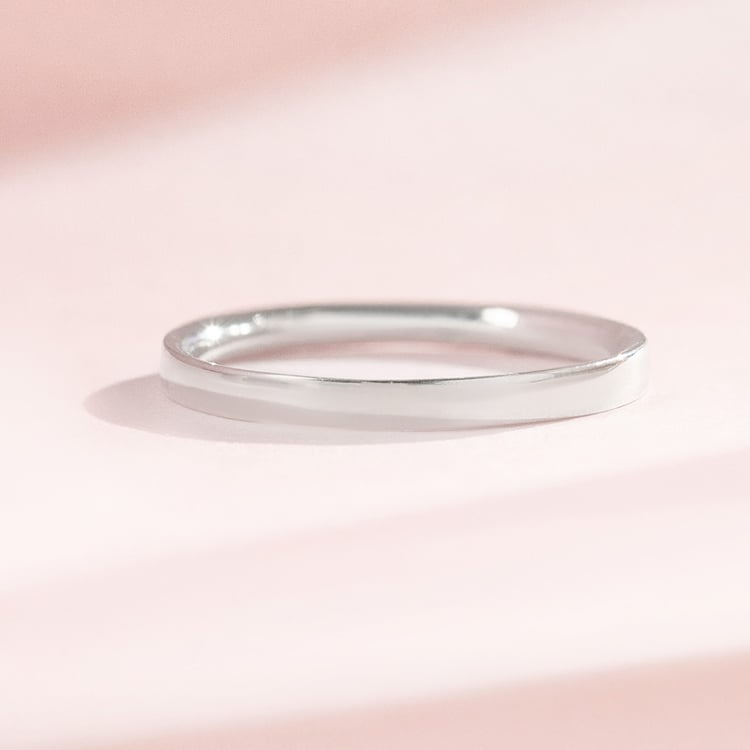 Ploché svadobné obrúčky z platiny Azra 157887