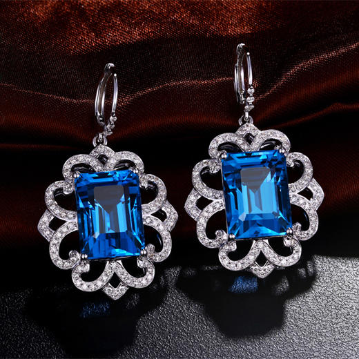 Zlaté topásové náušnice 16891