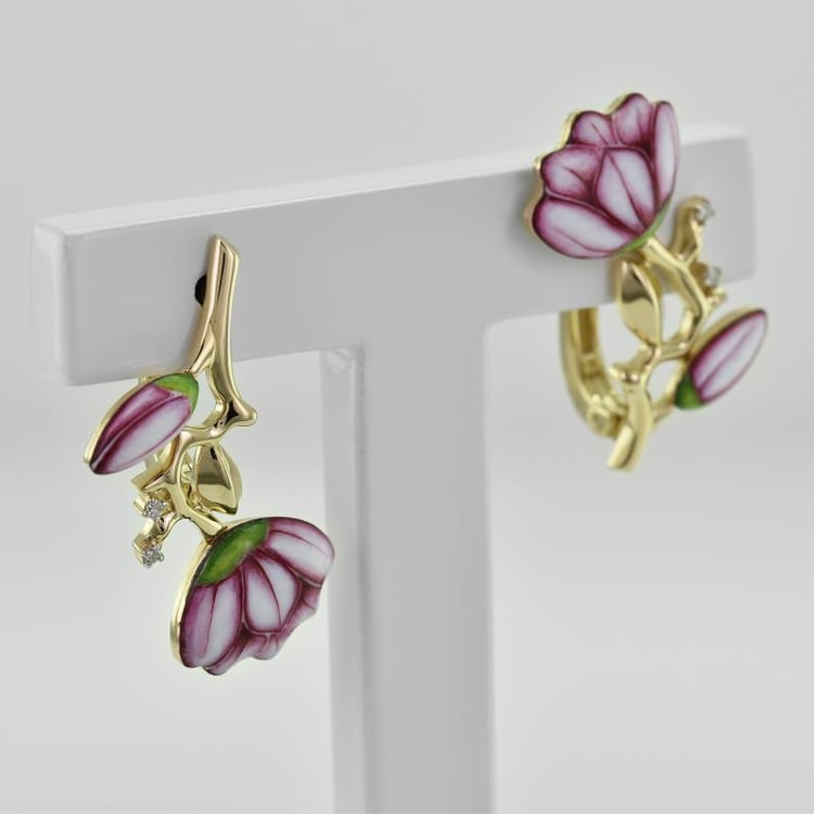 Náušnice kvety 43366