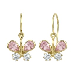 Detské náušnice zo zlata s motýlikom Any