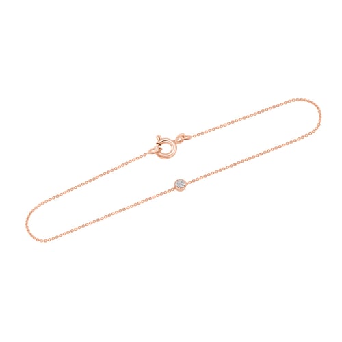 Zlatý minimalistický náramok s lab-grown diamantom Lepio