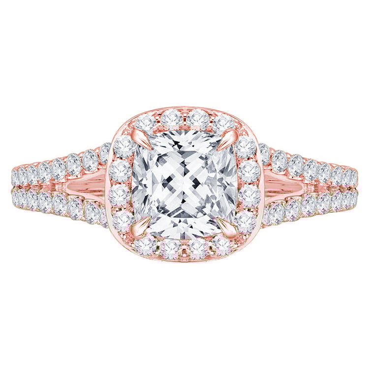 Zásnubný prsteň s diamantmi z ružového zlata 74585