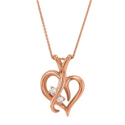 Zlaté srdce s diamantmi v prívesku Elyzza