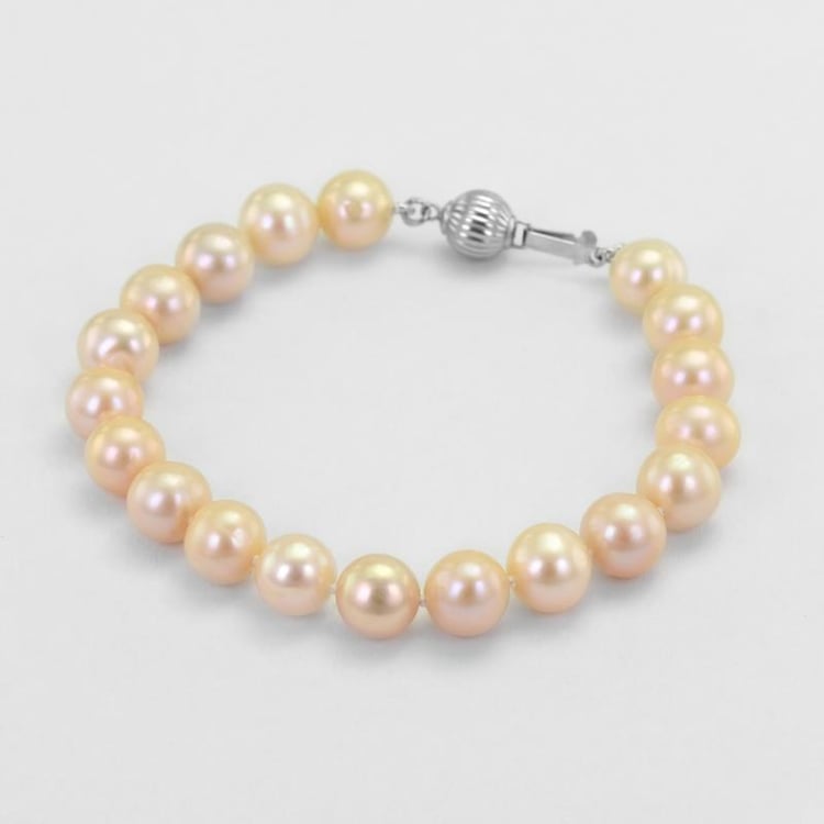 Strieborný náramok s perlami 50914