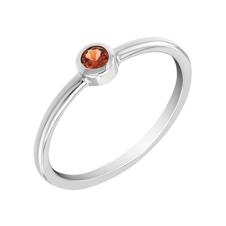 Zlatý minimalistický prsteň s padparadscha zafírom Kathleen 31827