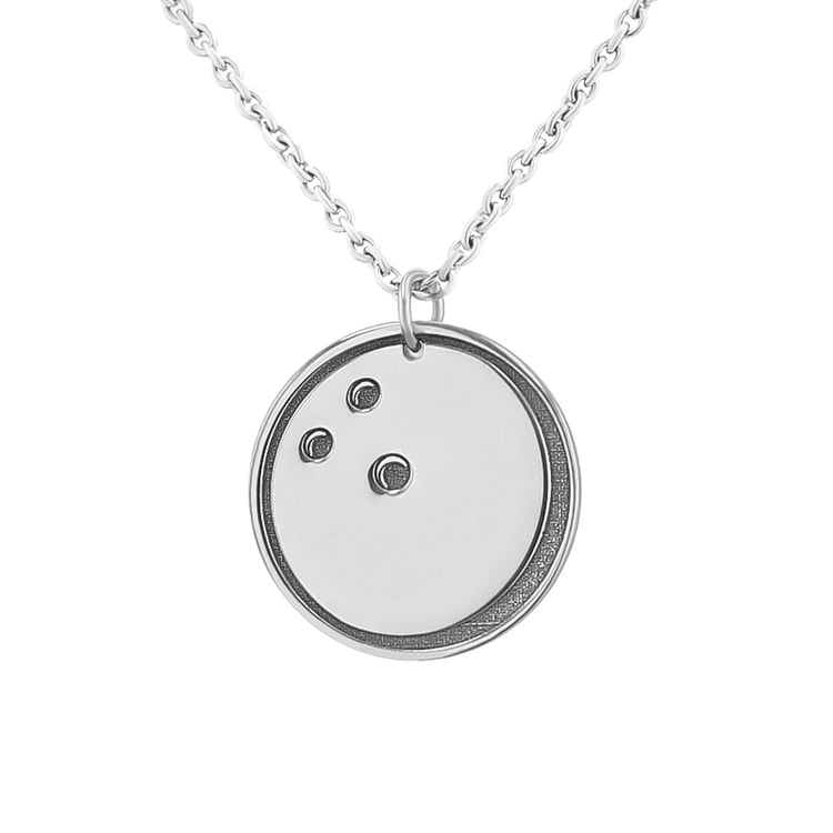 Strieborný prívesok lopta s gravírom vašej voľby Bowling