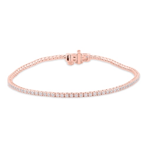 Zlatý tenisový náramok s lab-grown diamantmi Ema