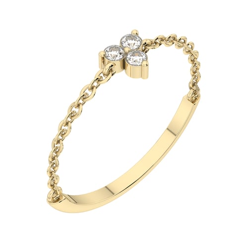 Minimalistický prsteň s lab-grown diamantmi Darcey