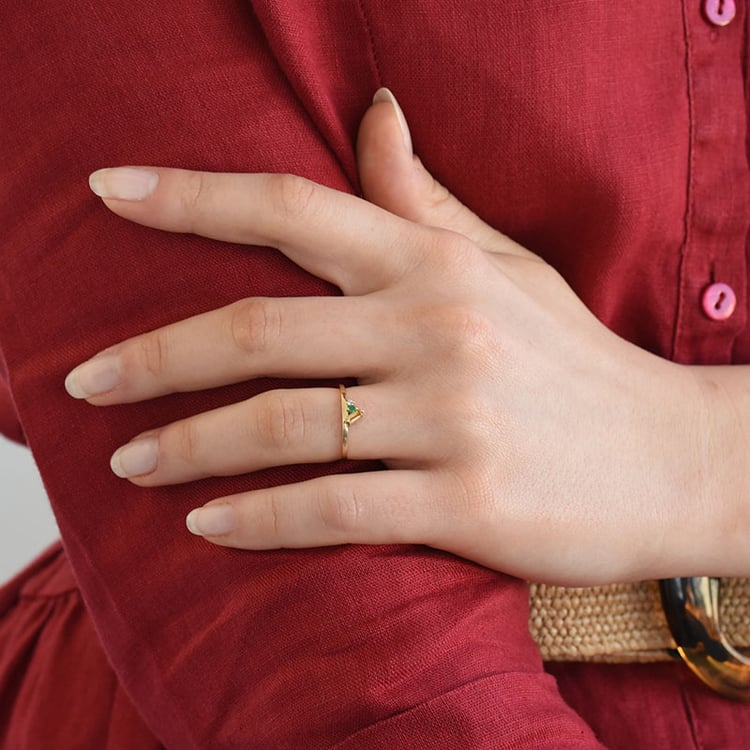 Drahokamový cluster prsteň zo zlata 82020