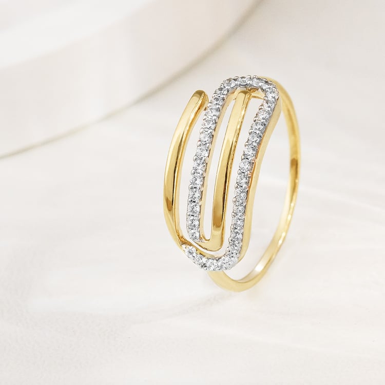 Zlatý prsteň s lab-grown diamantmi Rebeca 163464