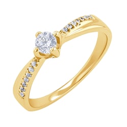 Zásnubný prsteň s lab-grown diamantmi Sanely