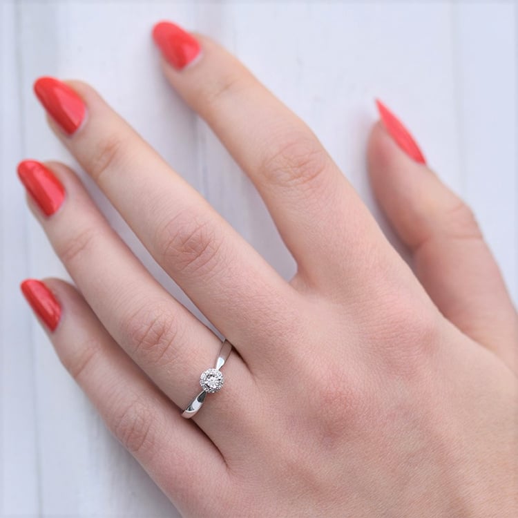 Prsteň z bieleho zlata 106815