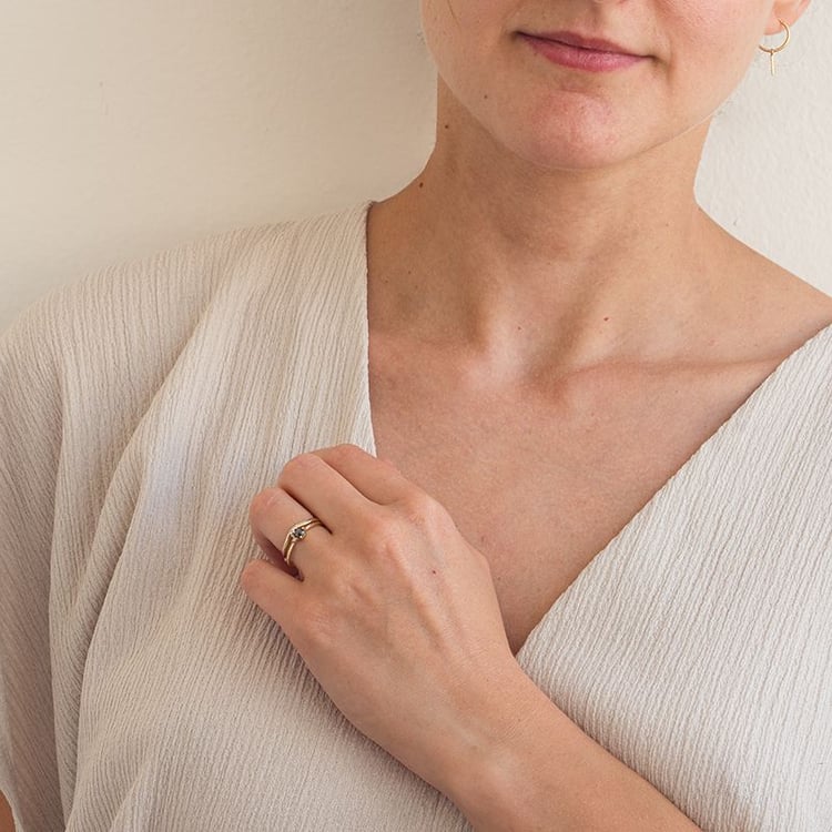 Set prsteňov so salt and pepper diamantom Aghate 131543