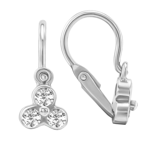Zlaté detské náušnice s diamantmi Jasmine