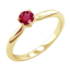 Zlaté prstene s rubínom