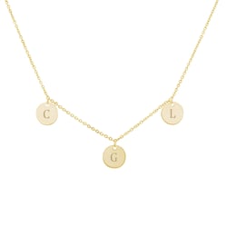 Zlatý náhrdelník s medailónmi a gravírom Kate