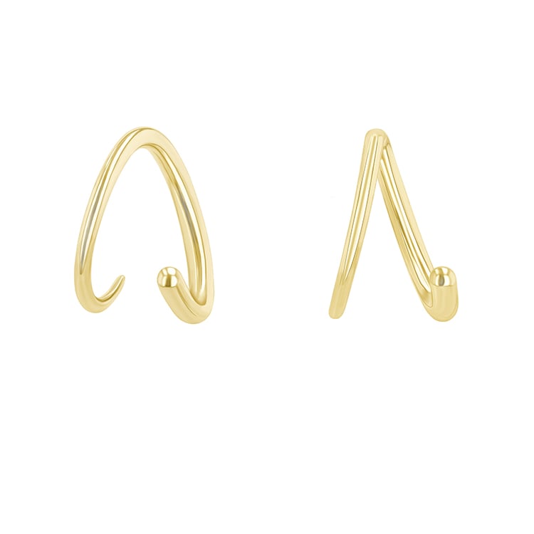 Náušnice s atypickým designem zo žltého zlata