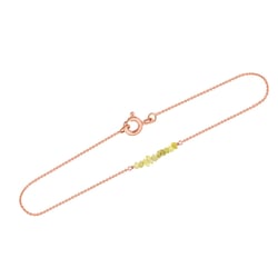 Zlatý náramok so žltými nebrúsenými diamantmi Fionne