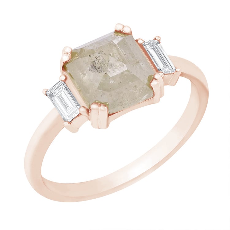 Prsteň so žltým salt and pepper diamantom Kristi 117624