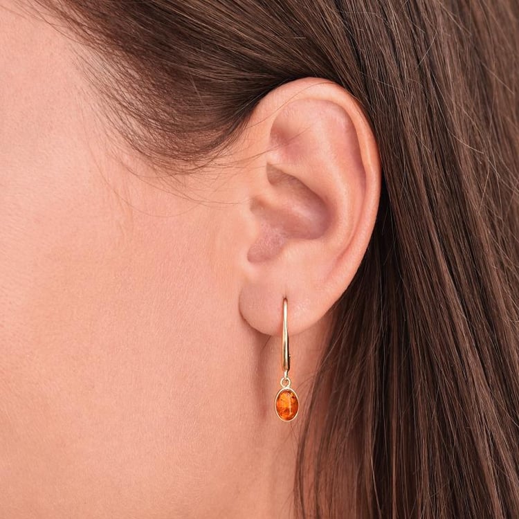 Zlaté visiace náušnice 33310