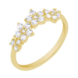 Kvetinový prsteň s lab-grown diamantmi Shauna