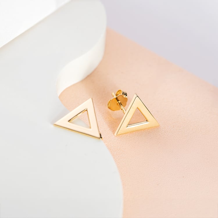 Strieborné trojuholníkové náušnice AirTriangle 151225