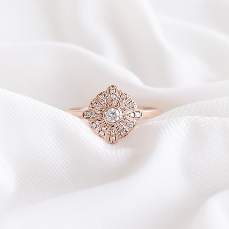 Prsteň s květom 93007