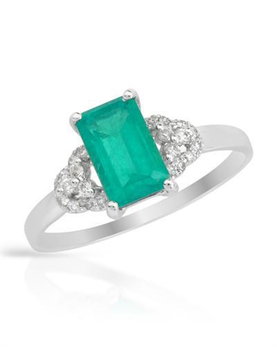 Smaragdový prsteň s diamantmi 