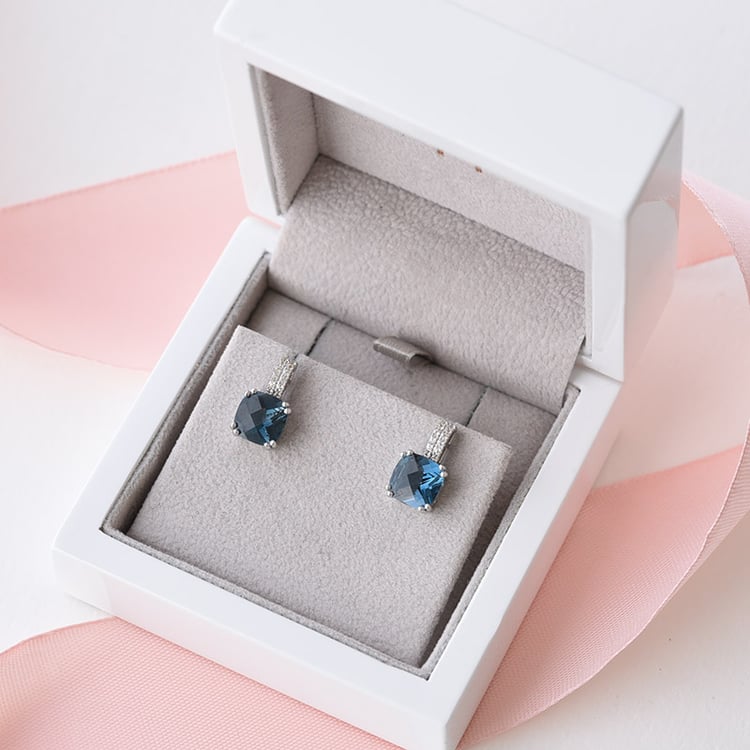 Topásy v náušniciach zo zlata 76097