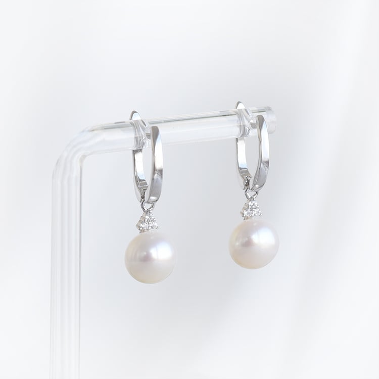 Náušnice s perlami a zirkónmi 88035