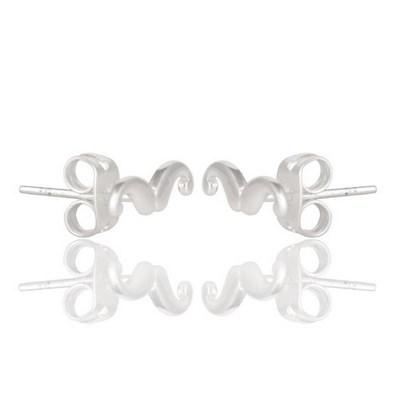 Moustache náušnice zo striebra 8581