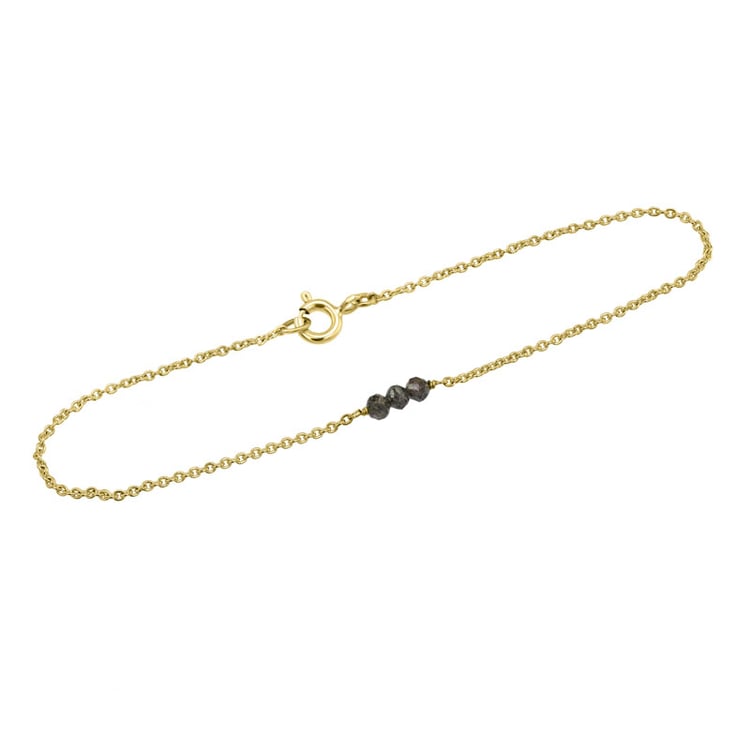 Zlatý náramok so salt'n'pepper diamantmi Vulcan