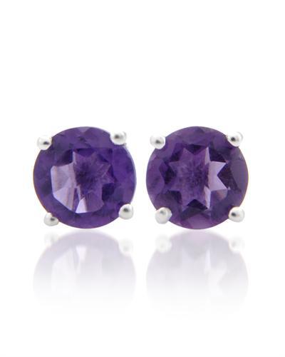 Zapichovacie ametystové náušnice